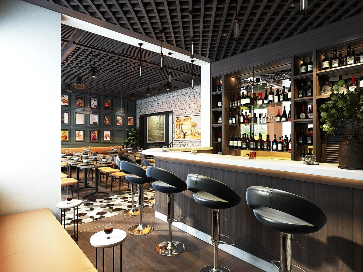 commercial-painting-upscale-bar-restaurant-harrogate-decorators Commercial painting in Harrogate by Harrogate Decorators, upscale bar and restaurant interior