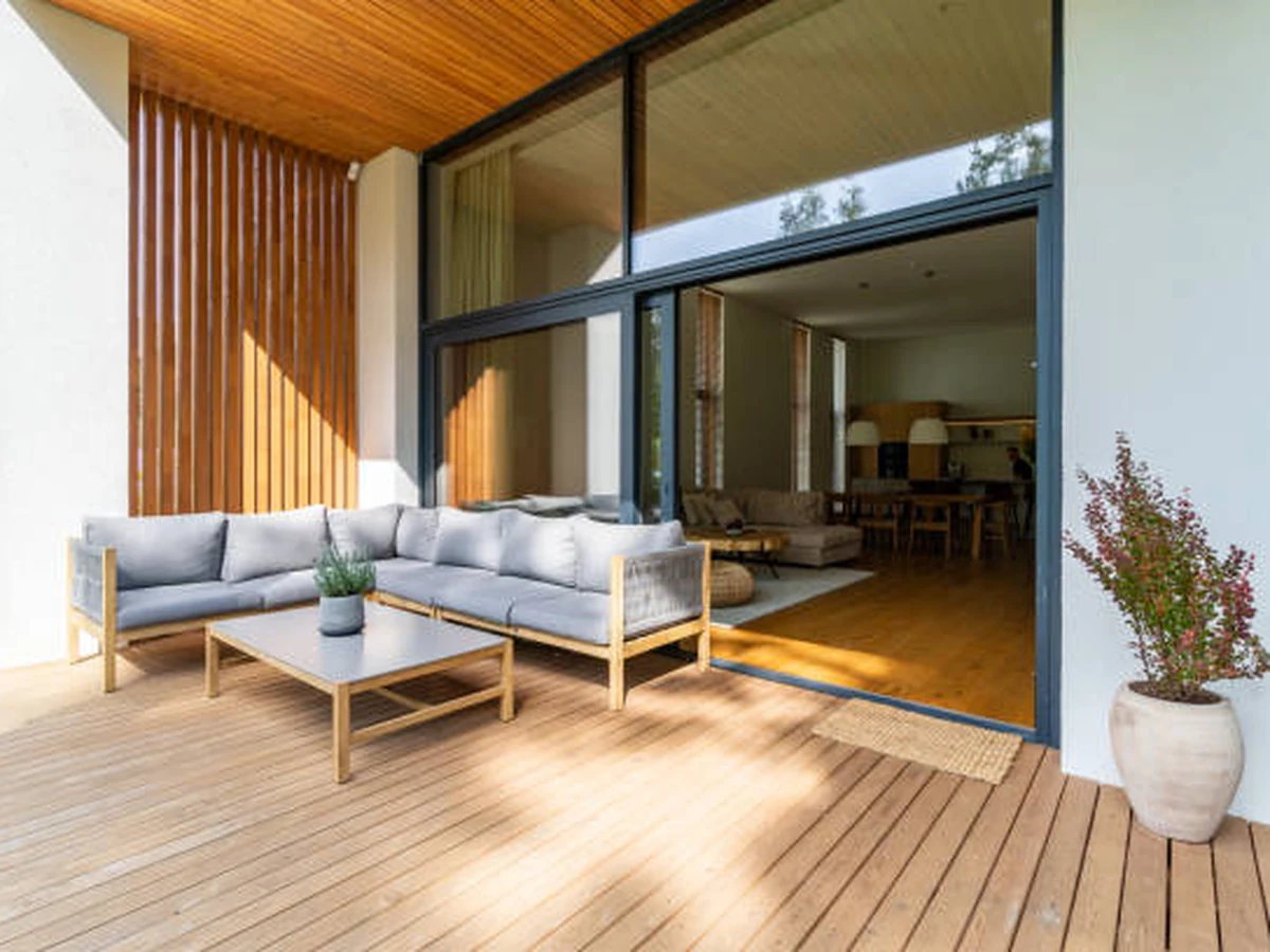 Modern timber deck painting in Harrogate by Harrogate Decorators