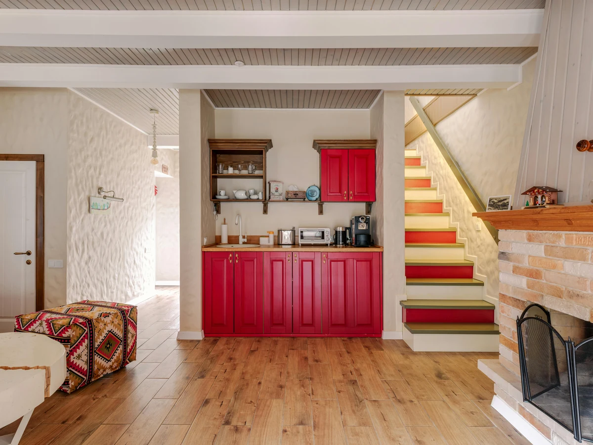 staircase-painting-open-plan-cottage-harrogate-decorators Staircase woodwork painting in open plan cottage in Harrogate by Harrogate Decorators